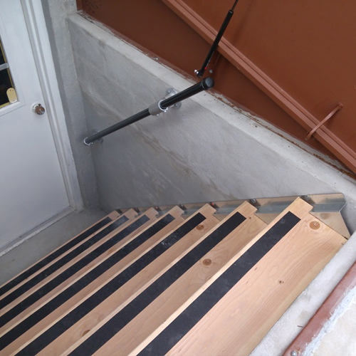 Stair Stringers For Basement Areaway, Building Basement Bulkhead Stairs
